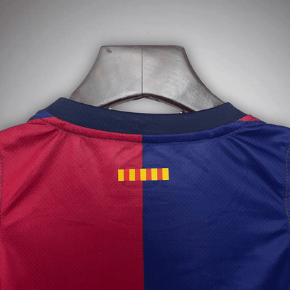 24/25 FC Barcelona Home Kids Size Kit from FootballPrestige.com - Premium Football Kits