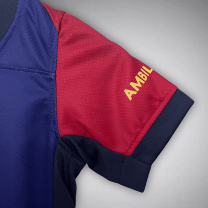 24/25 FC Barcelona Home Kids Size Kit from FootballPrestige.com - Premium Football Kits