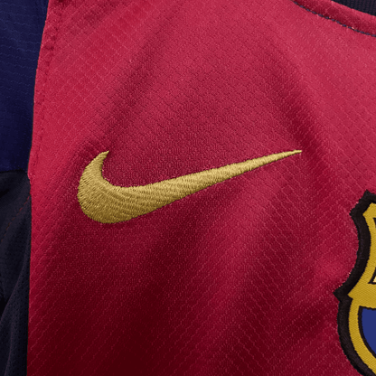 24/25 FC Barcelona Home Kids Size Kit from FootballPrestige.com - Premium Football Kits
