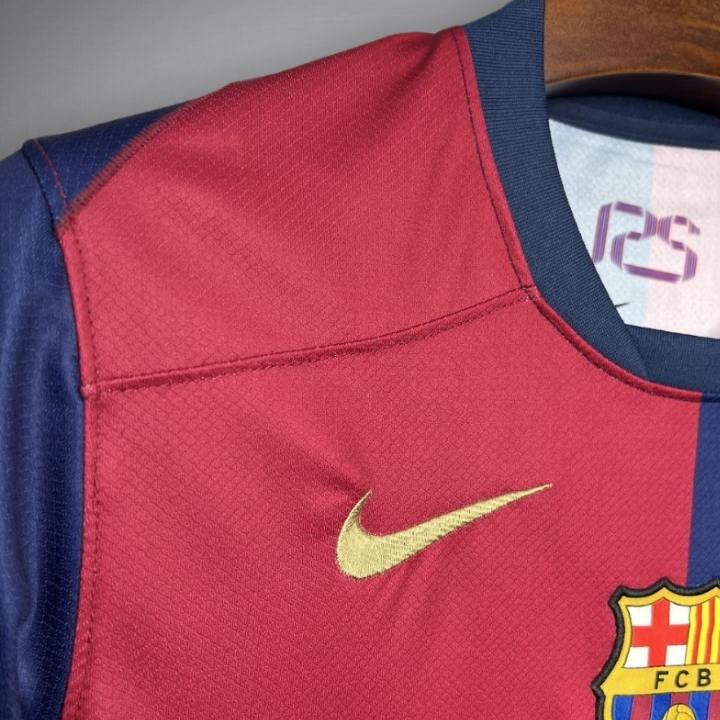 24/25 FC Barcelona Home Premium Kit from FootballPrestige.com - Premium Football Kits