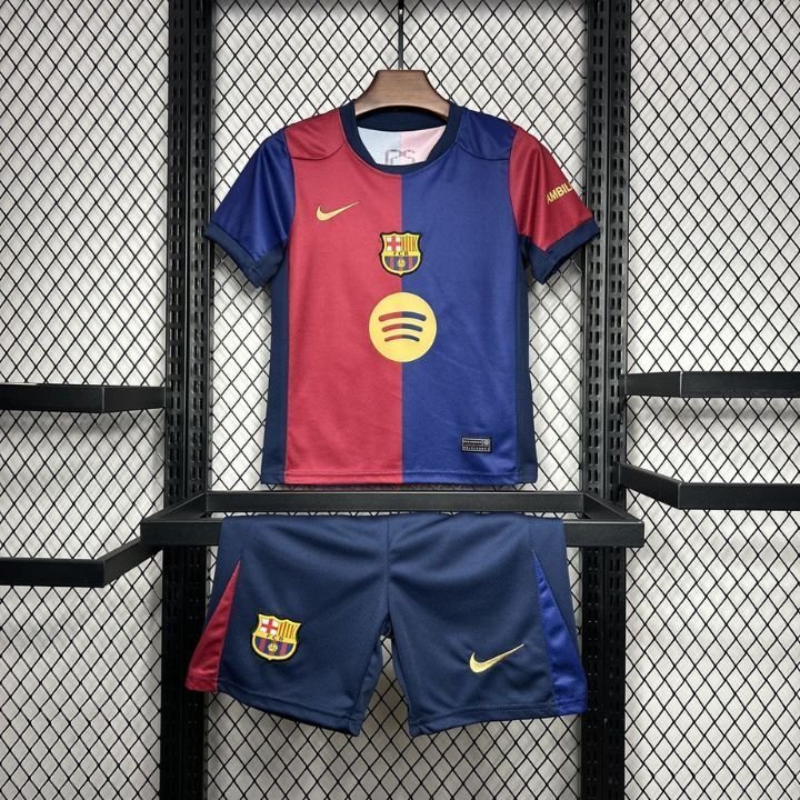 24/25 FC Barcelona Home Premium Kit from FootballPrestige.com - Premium Football Kits