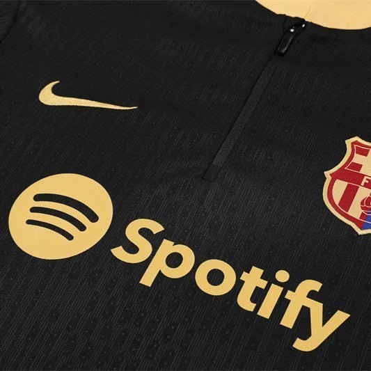 24/25 FC Barcelona Training Gold Tracksuit from FootballPrestige.com - Premium Football Kits
