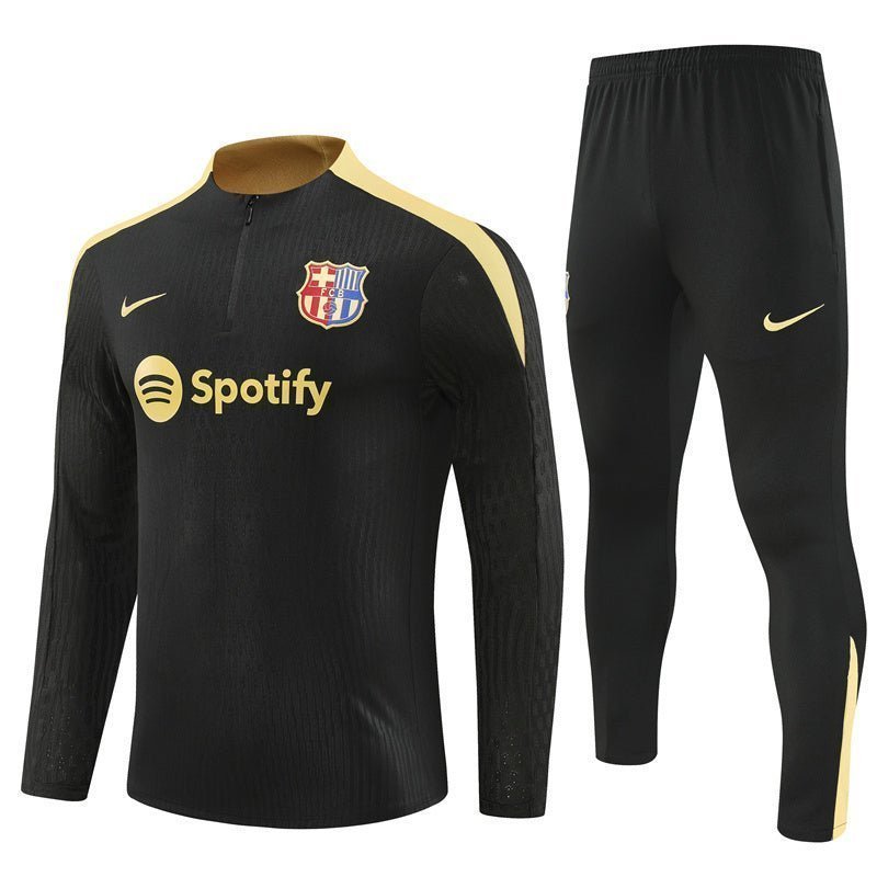 24/25 FC Barcelona Training Gold Tracksuit from FootballPrestige.club - Premium Football Kits