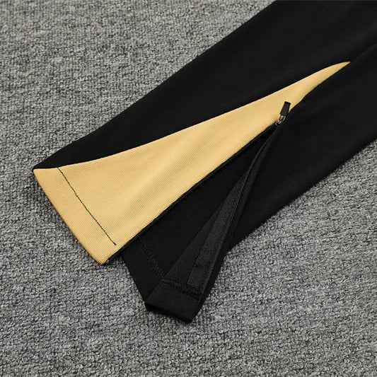 24/25 FC Barcelona Training Kids Size Gold Tracksuit from FootballPrestige.com - Premium Football Kits