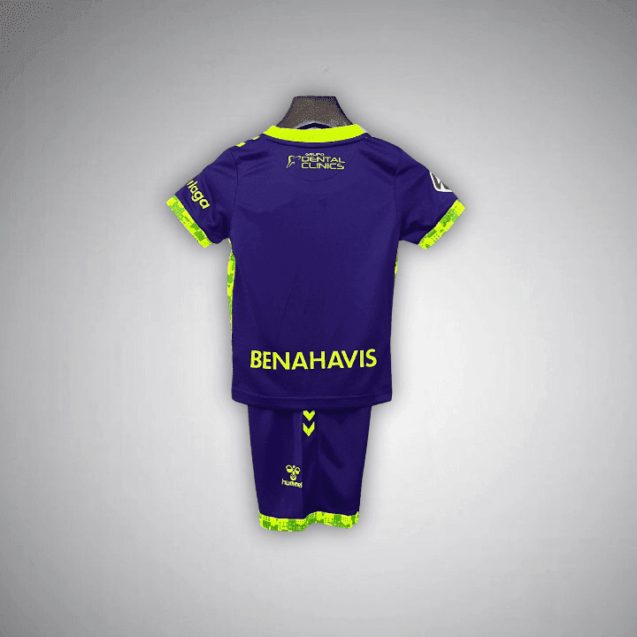 24/25 Málaga Away Kids Size Kit from FootballPrestige.club - Premium Football Kits