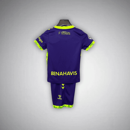 24/25 Málaga Away Kids Size Kit from FootballPrestige.com - Premium Football Kits