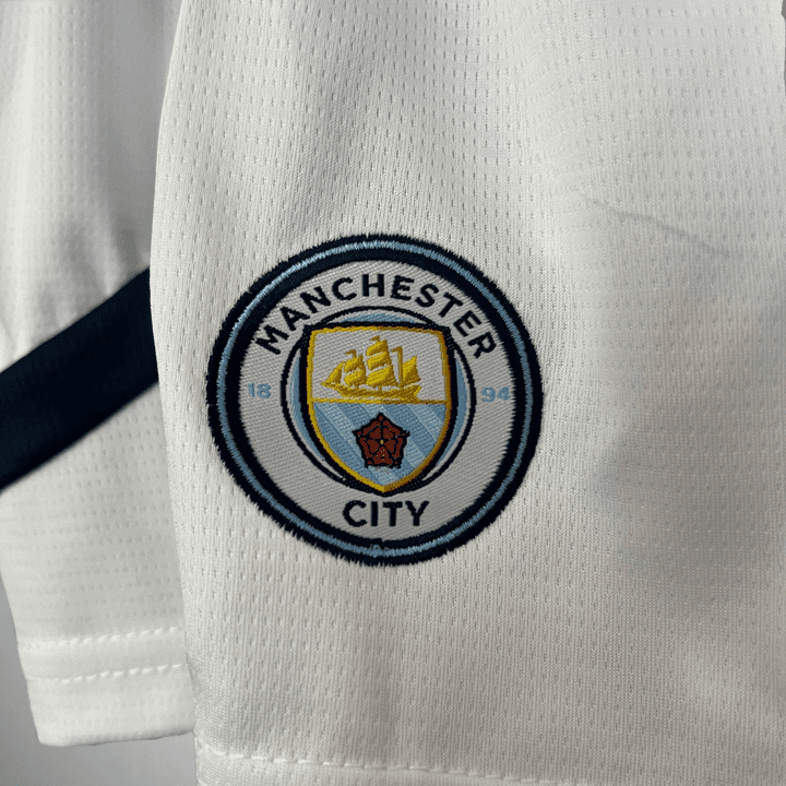 24/25 Manchester City Home Kids Size Kit from FootballPrestige.com - Premium Football Kits