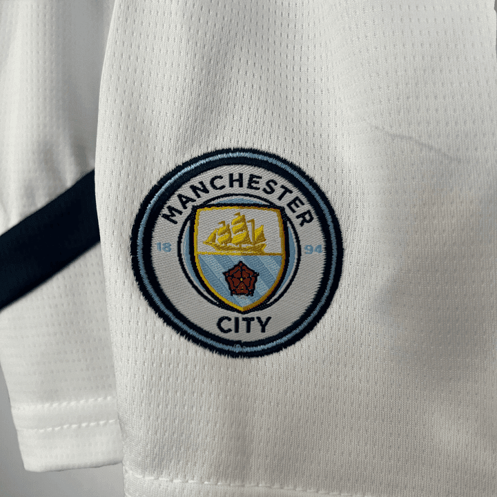 24/25 Manchester City Home Kids Size Kit from FootballPrestige.club - Premium Football Kits