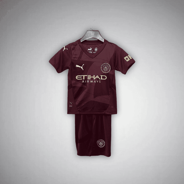 24/25 Manchester City Third Kids Size Kit from FootballPrestige.club - Premium Football Kits