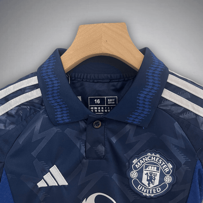 24/25 Manchester United Away Kids Size Kit - Premium Quality Kits at FootballPrestige.store