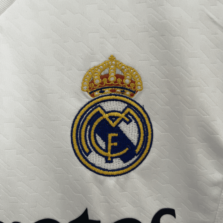 24/25 Real Madrid Home Kids Size Kit from FootballPrestige.club - Premium Football Kits