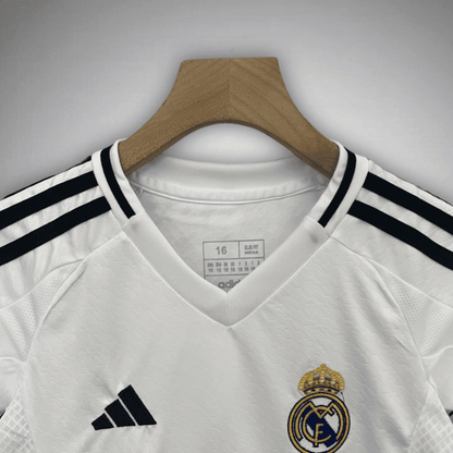 24/25 Real Madrid Home Kids Size Kit from FootballPrestige.com - Premium Football Kits