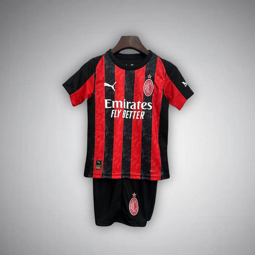 25/26 AC Milan Home Kids Size Kit from FootballPrestige.com - Premium Football Kits