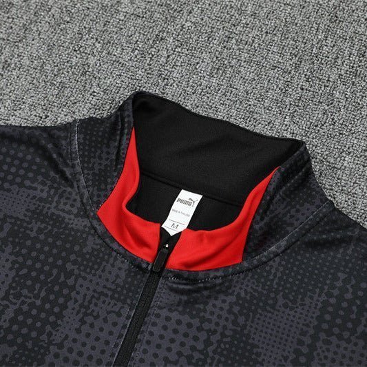 25/26 AC Milan Training Black Kids Size Tracksuit from FootballPrestige.com - Premium Football Kits