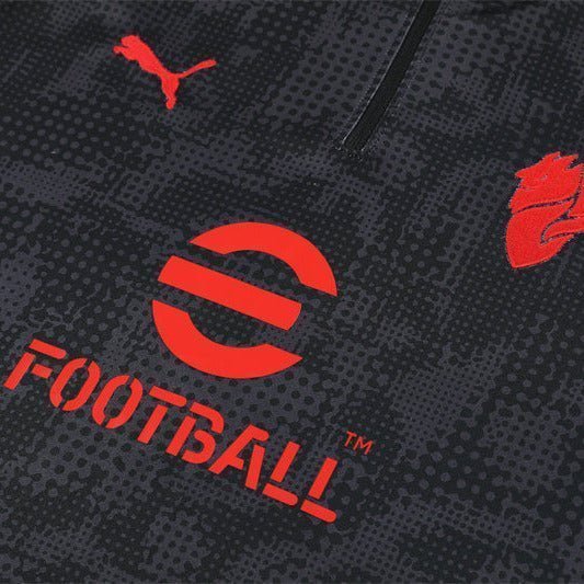25/26 AC Milan Training Black Tracksuit from FootballPrestige.club - Premium Football Kits