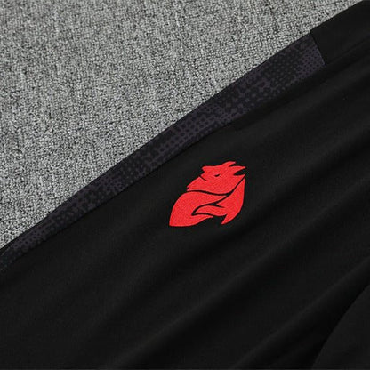25/26 AC Milan Training Black Tracksuit from FootballPrestige.com - Premium Football Kits