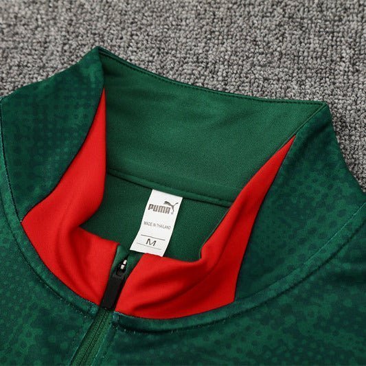 25/26 AC Milan Training Green Kids Size Tracksuit from FootballPrestige.com - Premium Football Kits