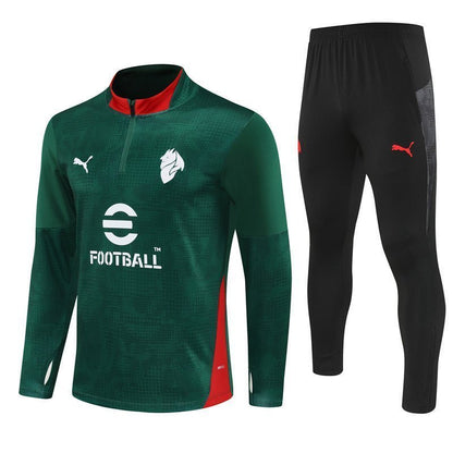 25/26 AC Milan Training Green Tracksuit from FootballPrestige.com - Premium Football Kits