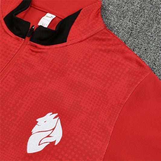 25/26 AC Milan Training Red Kids Size Tracksuit from FootballPrestige.com - Premium Football Kits