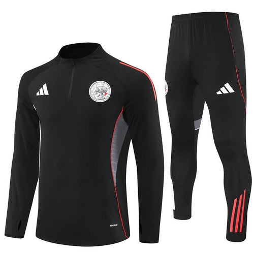 25/26 Ajax Amsterdam Training Black Tracksuit from FootballPrestige.com - Premium Football Kits