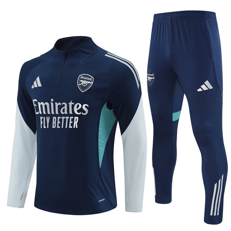 25/26 Arsenal Training Blue Kids Size Tracksuit from FootballPrestige.com - Premium Football Kits