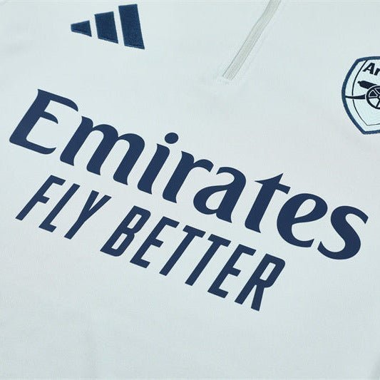 25/26 Arsenal Training White Kids Size Tracksuit from FootballPrestige.com - Premium Football Kits