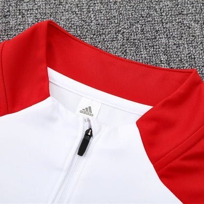 25/26 Arsenal White/Red Kids Size Tracksuit from FootballPrestige.com - Premium Football Kits