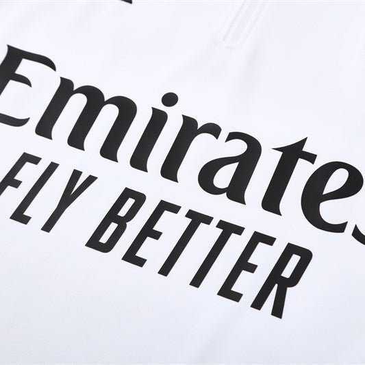 25/26 Arsenal White/Red Kids Size Tracksuit from FootballPrestige.com - Premium Football Kits