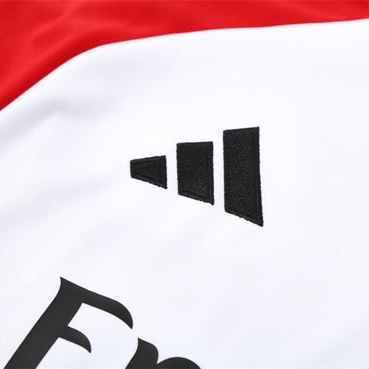 25/26 Arsenal White/Red Kids Size Tracksuit from FootballPrestige.com - Premium Football Kits