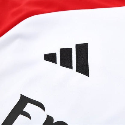 25/26 Arsenal White/Red Kids Size Tracksuit from FootballPrestige.com - Premium Football Kits