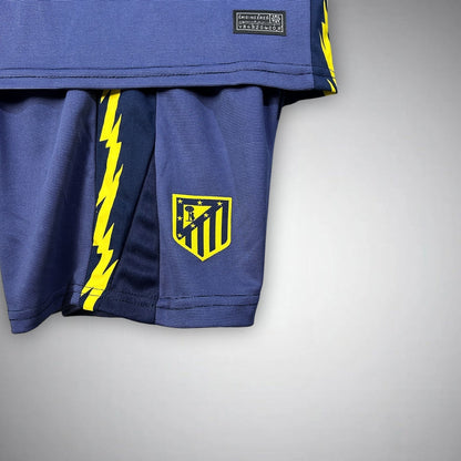 25/26 Atletico Madrid Away Kids Size Kit from FootballPrestige.com - Premium Football Kits