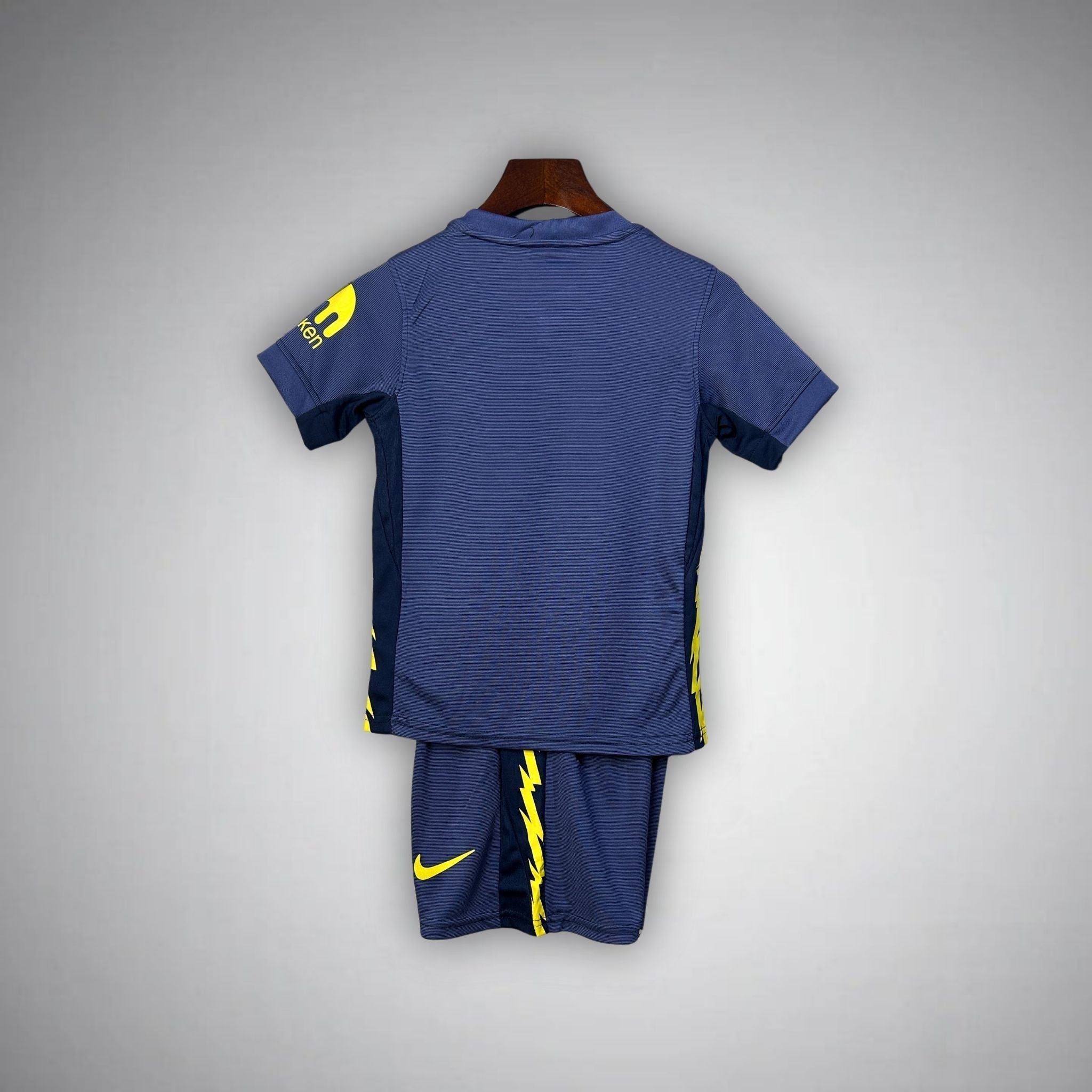 25/26 Atletico Madrid Away Kids Size Kit from FootballPrestige.club - Premium Football Kits