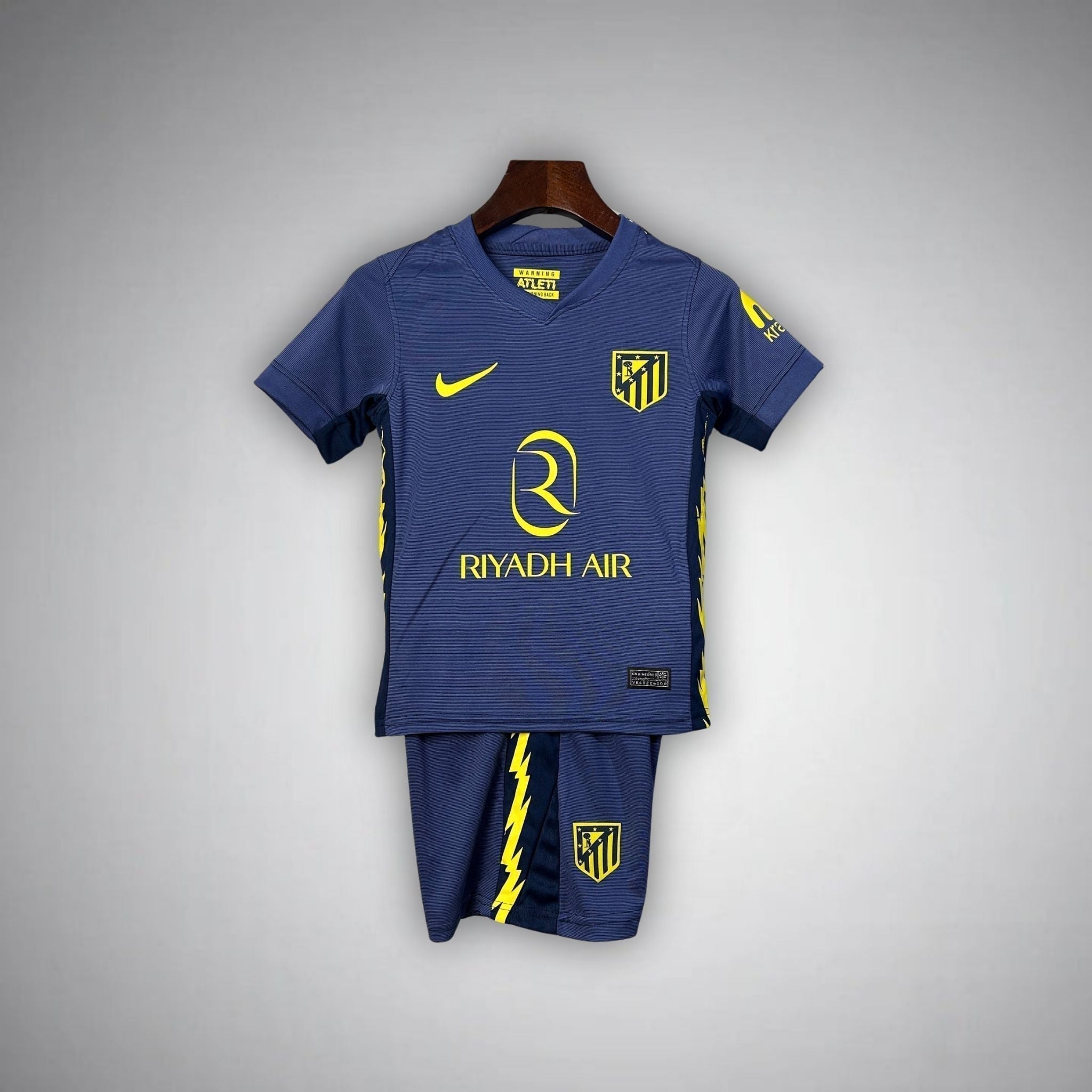 25/26 Atletico Madrid Away Kids Size Kit from FootballPrestige.club - Premium Football Kits