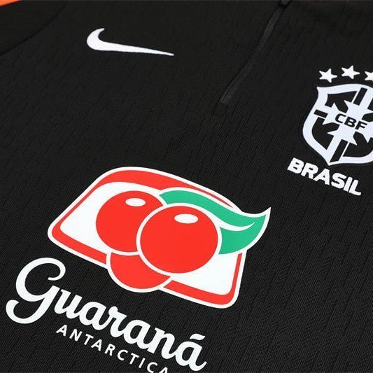 25/26 Brazil Training Black Kids Size Tracksuit from FootballPrestige.com - Premium Football Kits