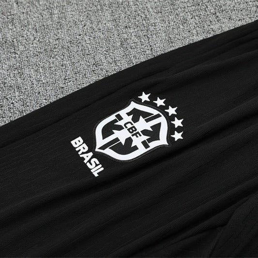25/26 Brazil Training Black Kids Size Tracksuit from FootballPrestige.com - Premium Football Kits
