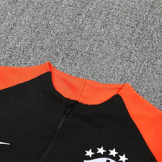 25/26 Brazil Training Black Tracksuit from FootballPrestige.com - Premium Football Kits