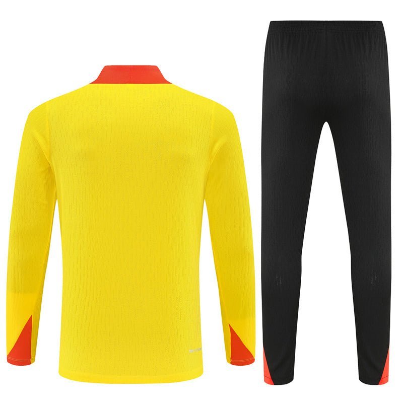 25/26 Brazil Training Yellow Kids Size Tracksuit from FootballPrestige.com - Premium Football Kits