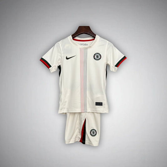 25/26 Chelsea Away Kids Size Kit from FootballPrestige.com - Premium Football Kits