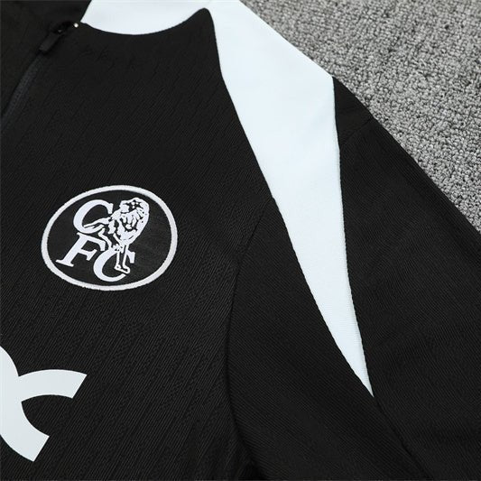 25/26 Chelsea Black Kids Size Tracksuit from FootballPrestige.com - Premium Football Kits