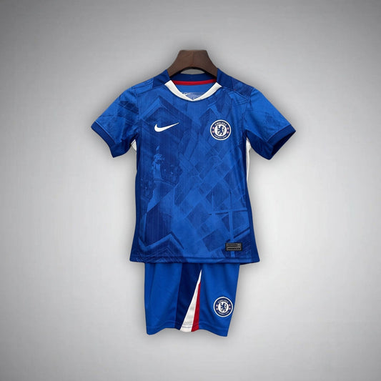 25/26 Chelsea Home Kids Size Kit from FootballPrestige.com - Premium Football Kits