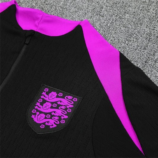 25/26 England Training Black Kids Size Tracksuit from FootballPrestige.com - Premium Football Kits