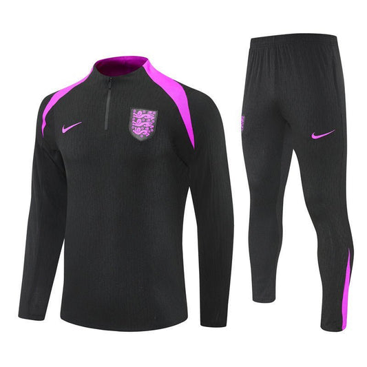 25/26 England Training Black Tracksuit from FootballPrestige.com - Premium Football Kits