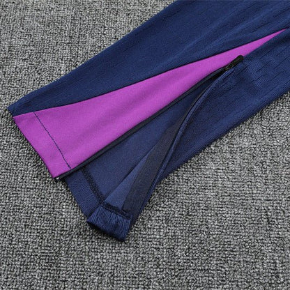 25/26 FC Barcelona Half Zip Training Blue/Purple Tracksuit from FootballPrestige.com - Premium Football Kits