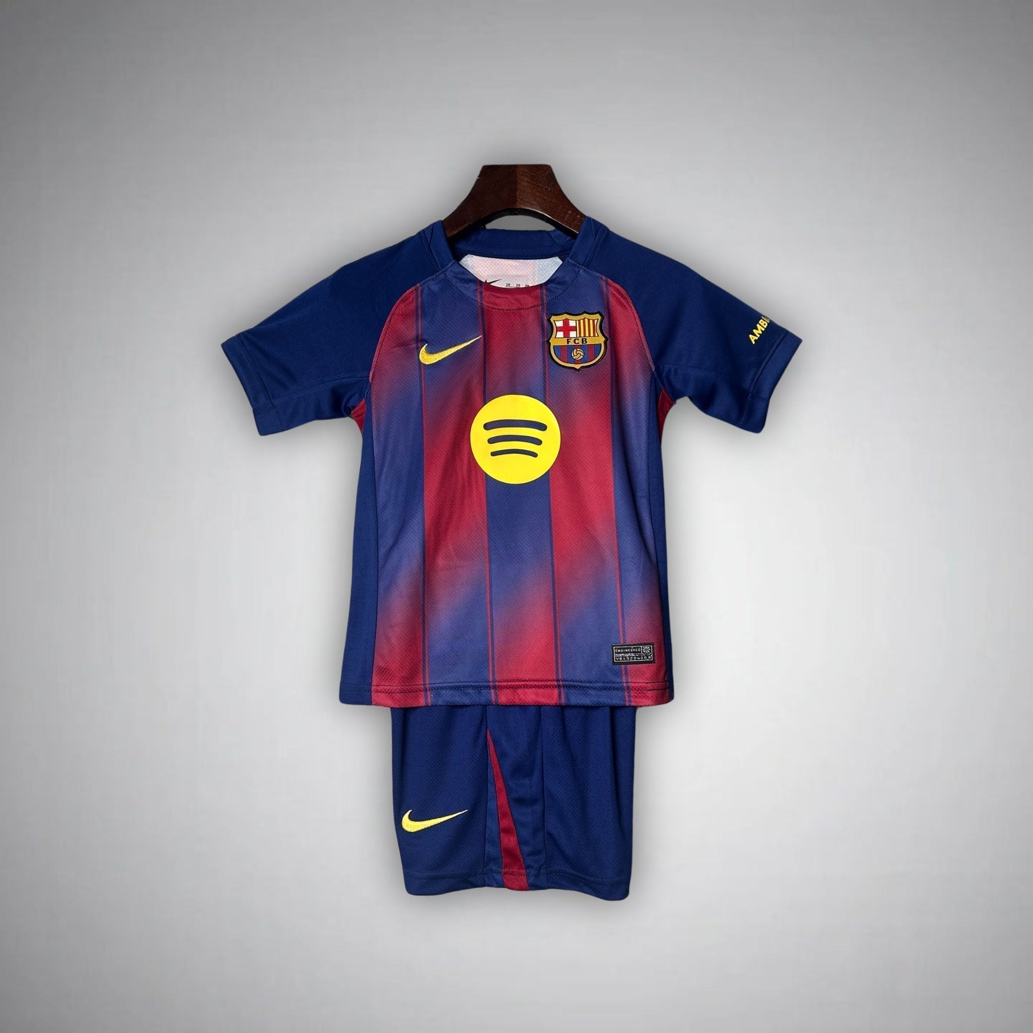 25/26 FC Barcelona Home Kids Size Kit from FootballPrestige.club - Premium Football Kits