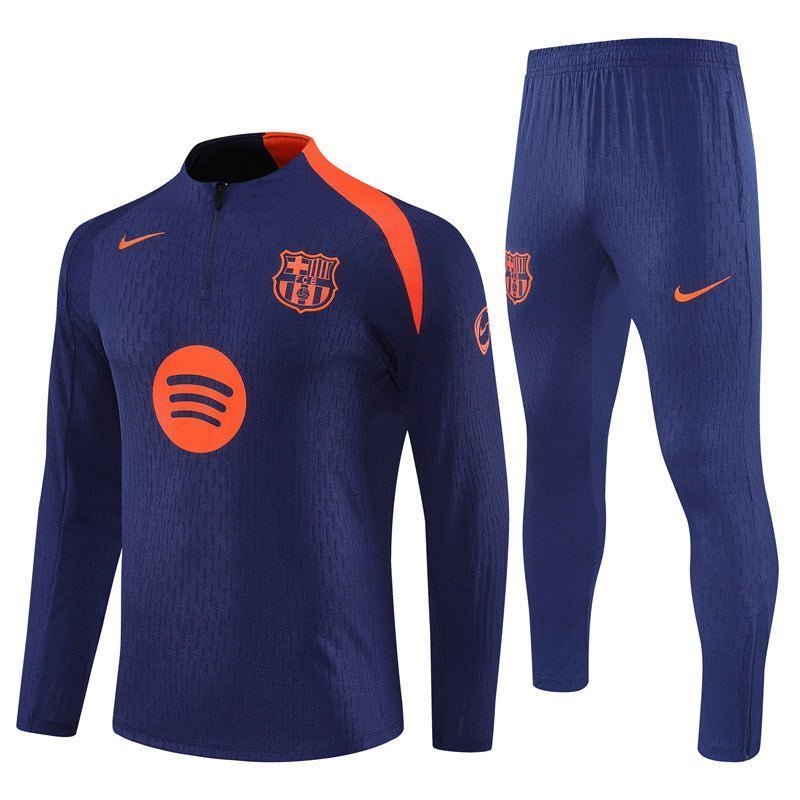 25/26 FC Barcelona Training Blue/Orange Kids Size Tracksuit from FootballPrestige.club - Premium Football Kits