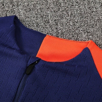 25/26 FC Barcelona Training Blue/Orange Tracksuit from FootballPrestige.com - Premium Football Kits
