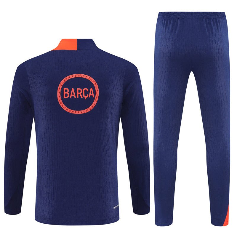 25/26 FC Barcelona Training Blue/Orange Tracksuit from FootballPrestige.com - Premium Football Kits