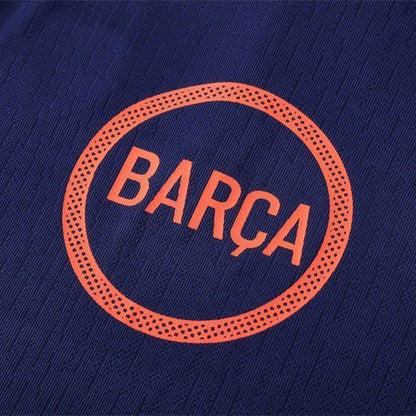 25/26 FC Barcelona Training Blue/Orange Tracksuit from FootballPrestige.com - Premium Football Kits
