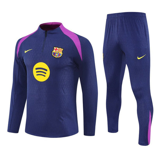 25/26 FC Barcelona Training Blue/Purple Kids Size Tracksuit from FootballPrestige.com - Premium Football Kits