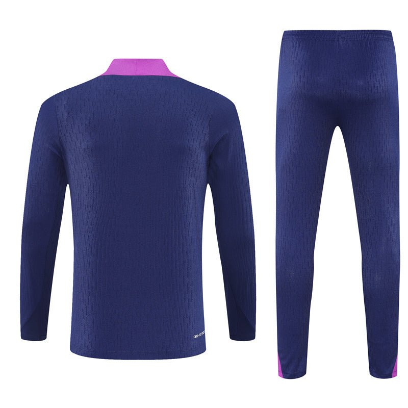 25/26 FC Barcelona Training Blue/Purple Tracksuit from FootballPrestige.com - Premium Football Kits